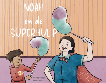 kinderboekje kaft met noah en een hulp